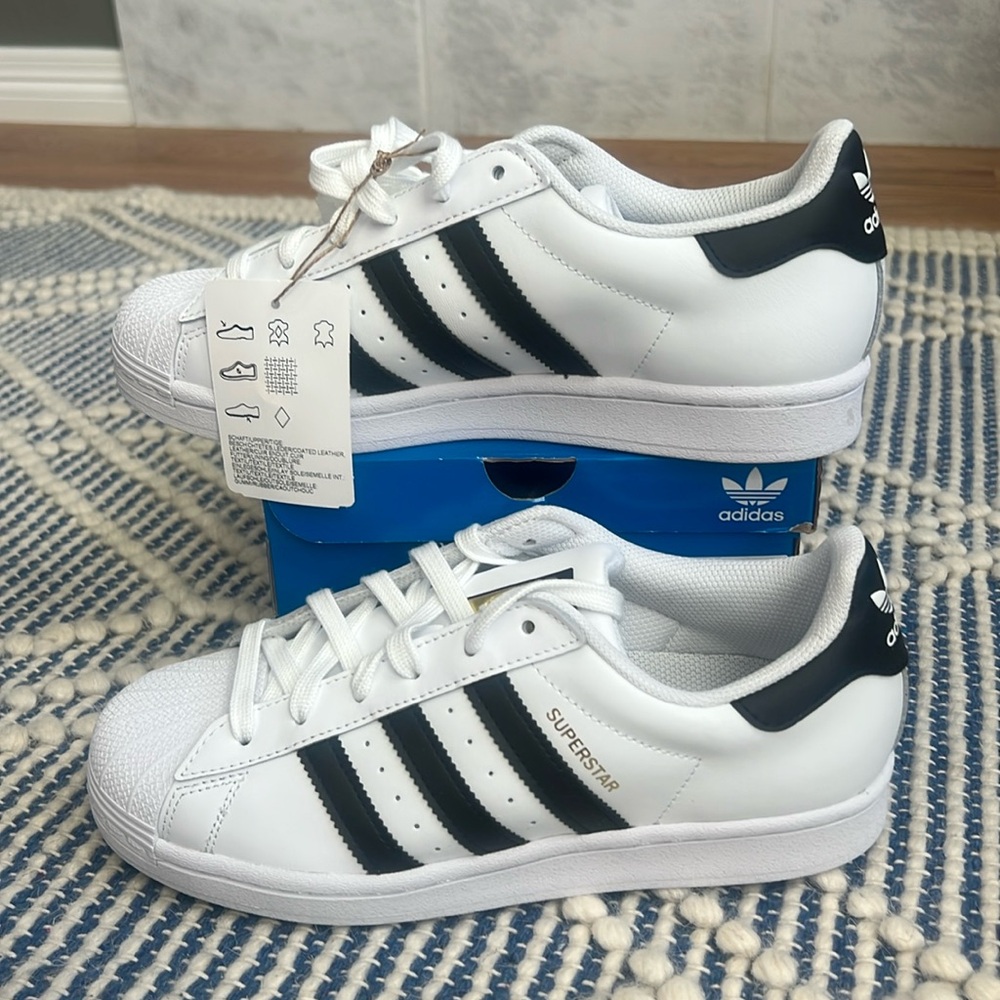 Adidas shell toe. Black and white. Brand new!